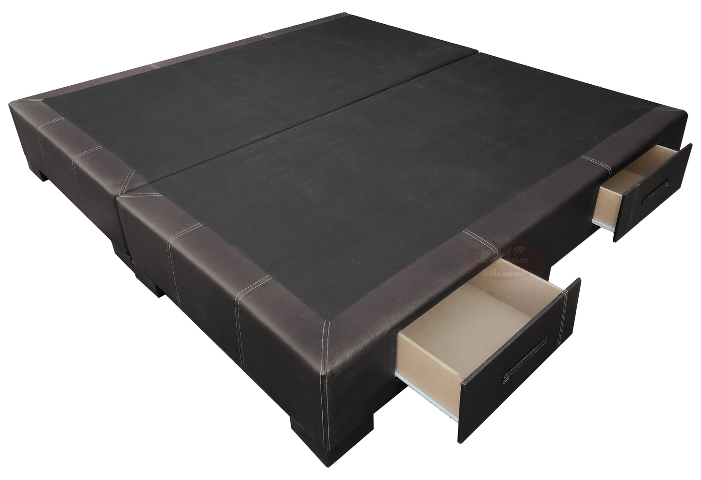 Base de Madera Tapizada Con Cajones Mod. Omega
