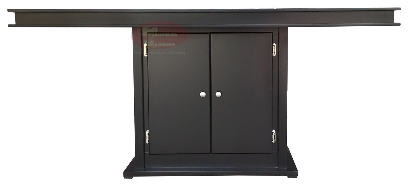 Comedor para 6 personas Mod. Edén | Con arenero en cubierta y alacena en pedestal