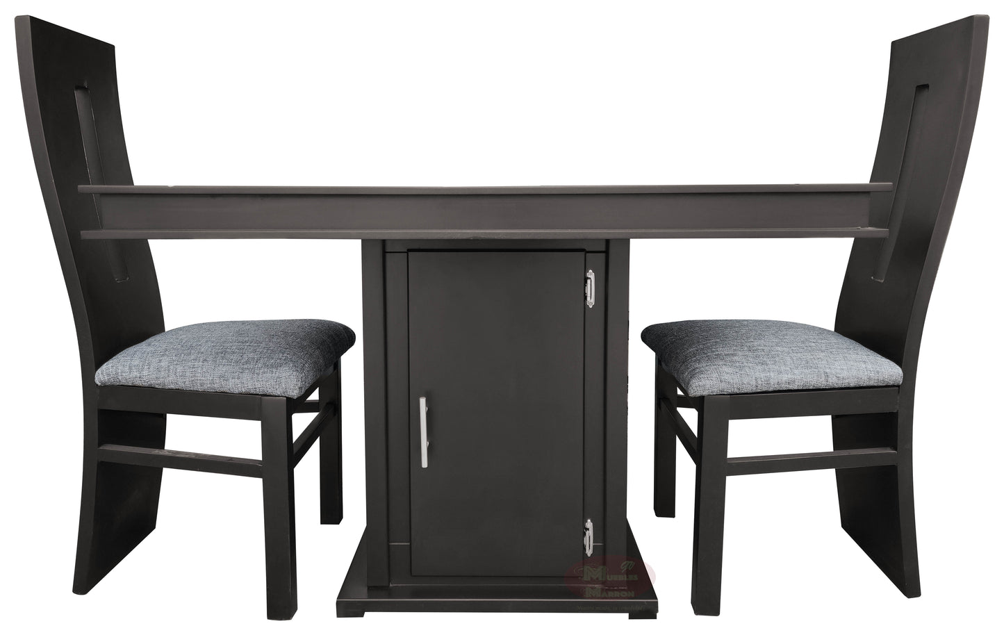 Comedor para 4 personas Mod. Edén | Con arenero en cubierta y alacena en pedestal
