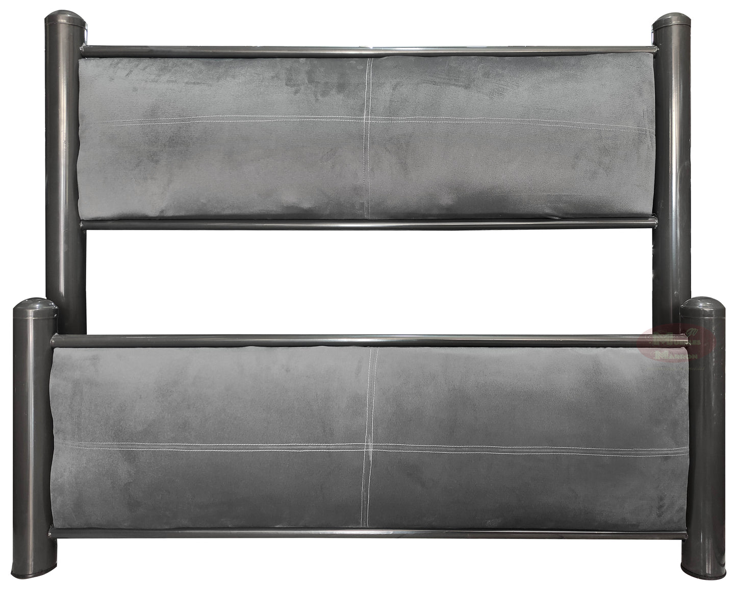 Cama Tubular Alta Tapizada Tamaño Mod. Rayan Atlanta 8207