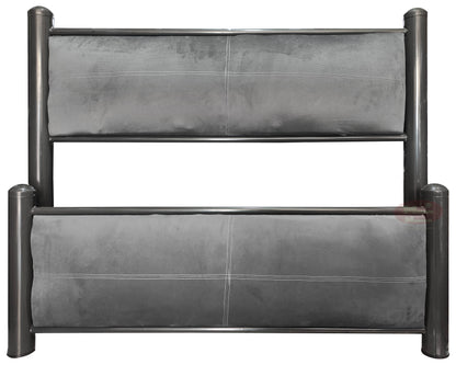 Cama Tubular Alta Tapizada Tamaño Mod. Rayan Atlanta 8207
