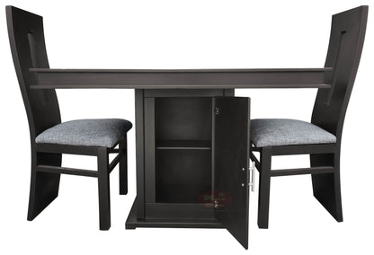 Comedor para 4 personas Mod. Edén | Con arenero en cubierta y alacena en pedestal