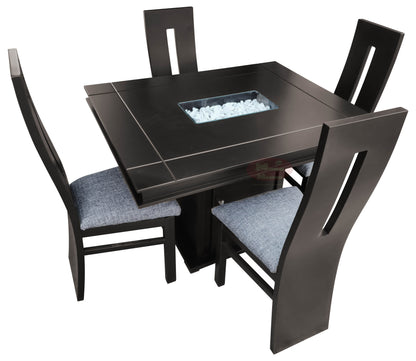 Comedor para 4 personas Mod. Edén | Con arenero en cubierta y alacena en pedestal