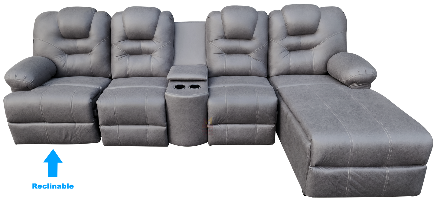 Sala Modular Con Reclinable Y Portavasos Mod. Hermes Mini (Marruecos Mini)