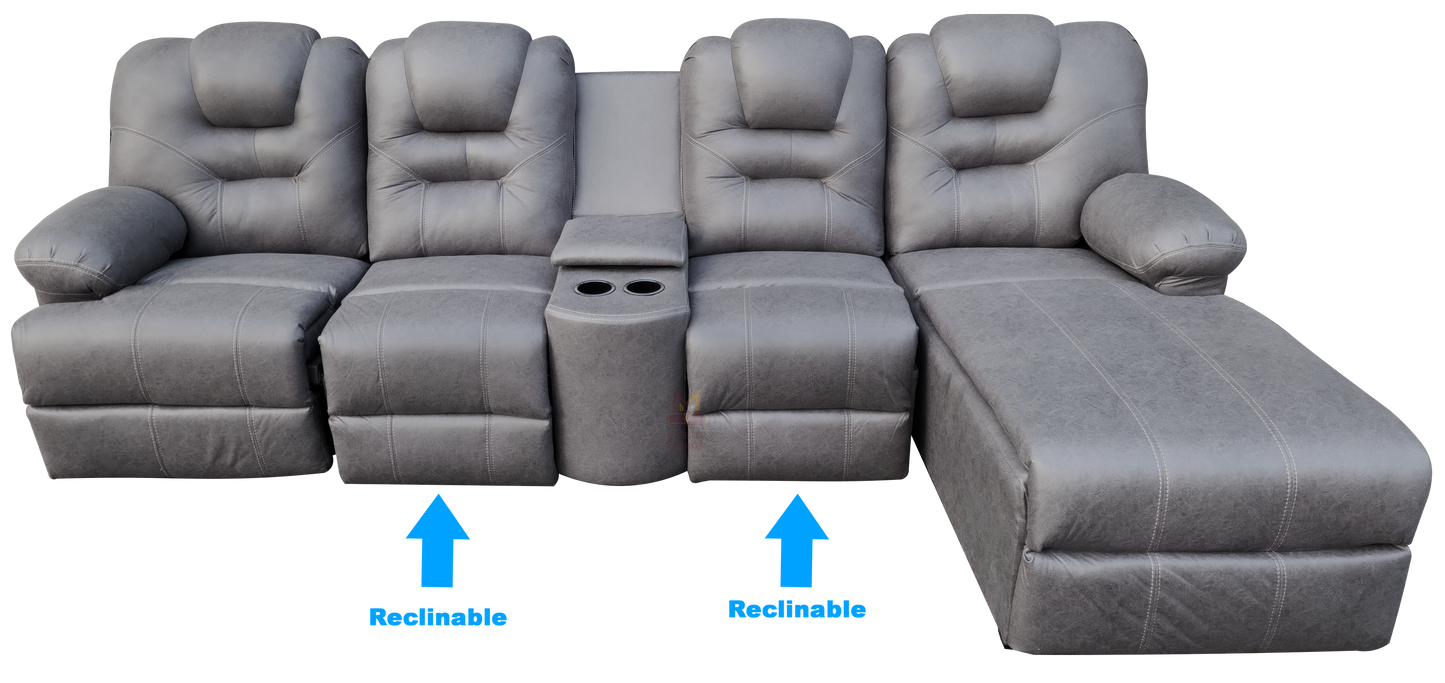 Sala Modular Con Reclinable Y Portavasos Mod. Hermes Mini (Marruecos Mini)