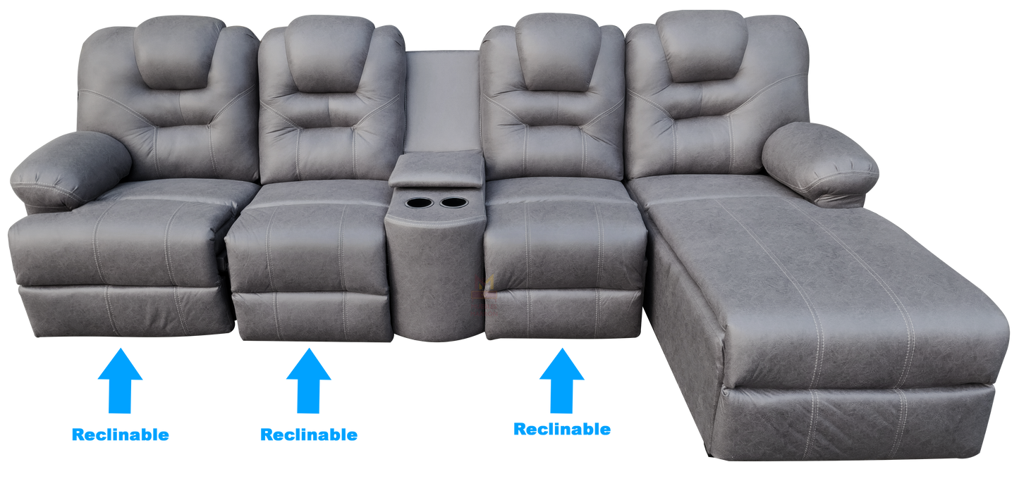 Sala Modular Con Reclinable Y Portavasos Mod. Hermes Mini (Marruecos Mini)
