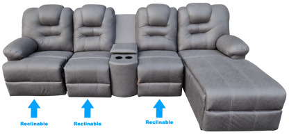 Sala Modular Con Reclinable Y Portavasos Mod. Hermes Mini (Marruecos Mini)