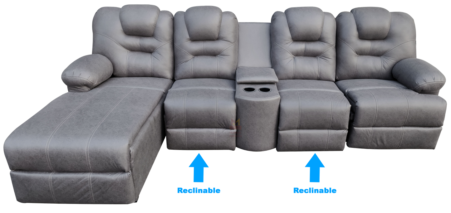 Sala Modular Con Reclinable Y Portavasos Mod. Hermes Mini (Marruecos Mini)