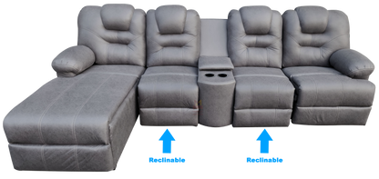 Sala Modular Con Reclinable Y Portavasos Mod. Hermes Mini (Marruecos Mini)