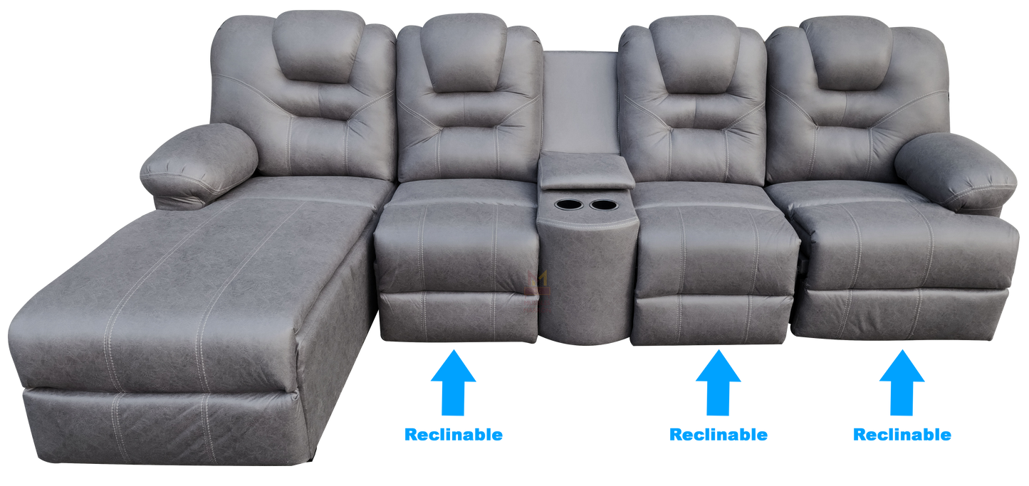 Sala Modular Con Reclinable Y Portavasos Mod. Hermes Mini (Marruecos Mini)