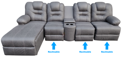 Sala Modular Con Reclinable Y Portavasos Mod. Hermes Mini (Marruecos Mini)