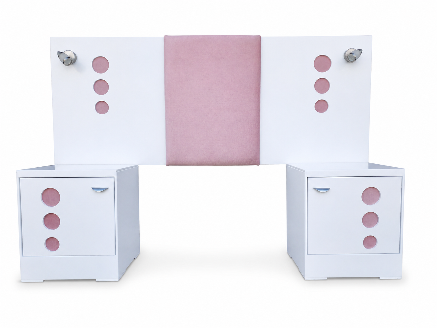 ¡Única Pieza! Recámara con Iluminación Mod. Smart Blanca, Incluye Base Matrimonial