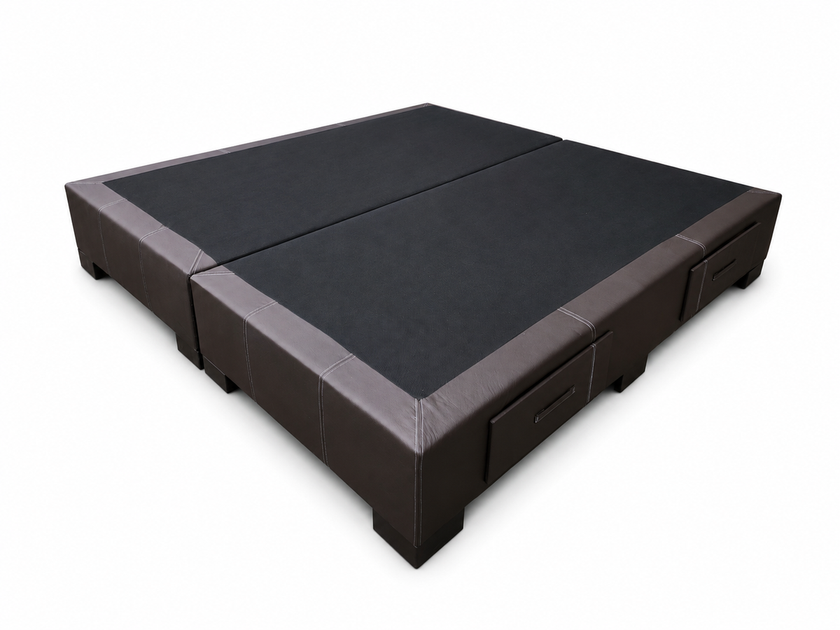 Base de Madera Tapizada Con Cajones Mod. Omega
