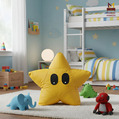Sillón Infantil Puff Diseño Personajes Marios Bros | Muebles Marrón
