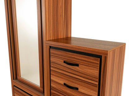 Recamara King Size De 6 Piezas Mod. Floetta Color Nogal