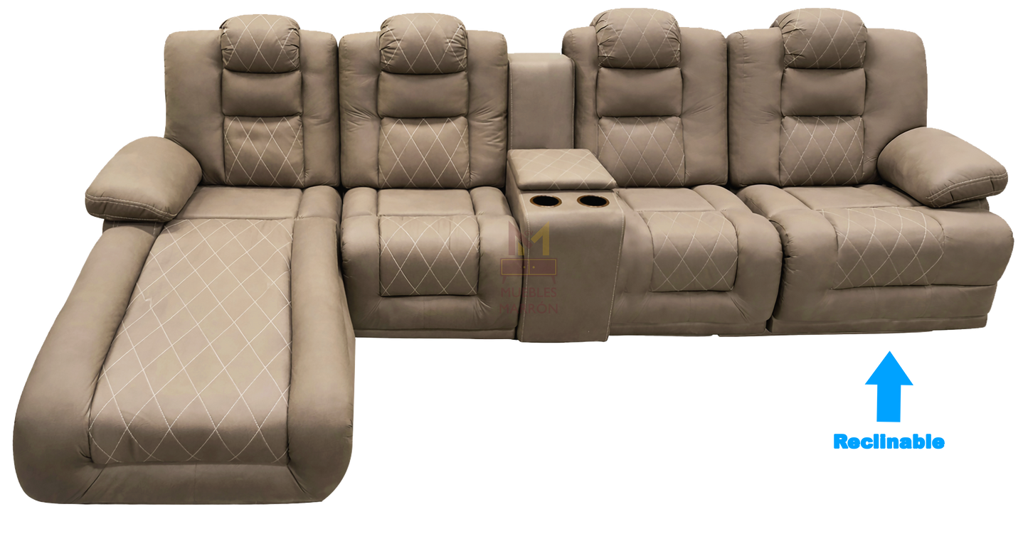 Sala Modular Con Reclinable Y Portavasos Mod. Hermes Mini (Marruecos Mini)