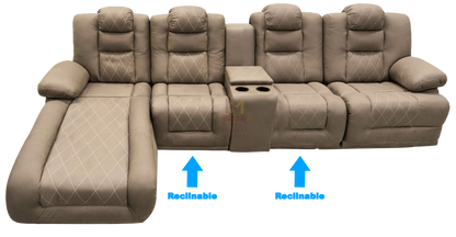 Sala Modular Con Reclinable Y Portavasos Mod. Hermes Mini (Marruecos Mini)