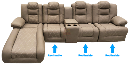 Sala Modular Con Reclinable Y Portavasos Mod. Hermes Mini (Marruecos Mini)