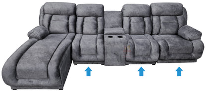 Sala Modular Con Reclinable Y Portavasos Mod. Hermes Mini (Marruecos Mini)