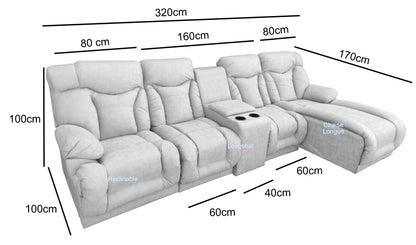 Sala Modular Con Reclinable Y Portavasos Mod. Hermes Mini (Marruecos Mini)