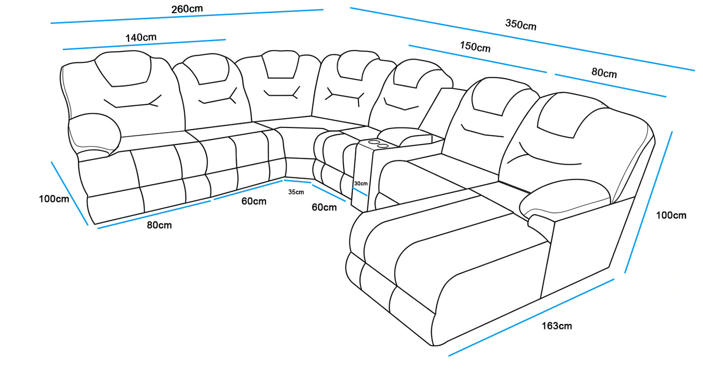 Sala Modular con Reclinable Mod. Ágora