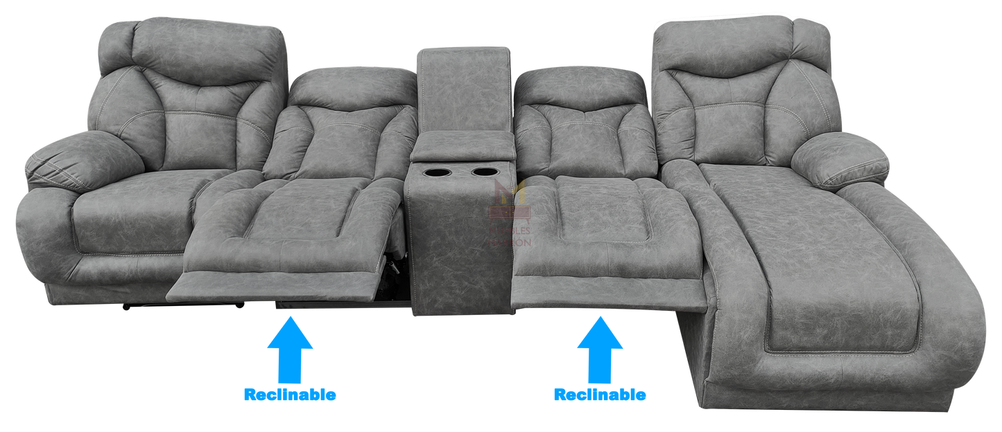 Sala Modular Con Reclinable Y Portavasos Mod. Hermes Mini (Marruecos Mini)