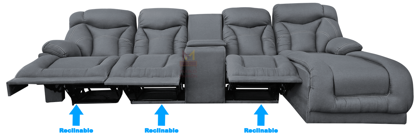 Sala Modular Con Reclinable Y Portavasos Mod. Hermes Mini (Marruecos Mini)
