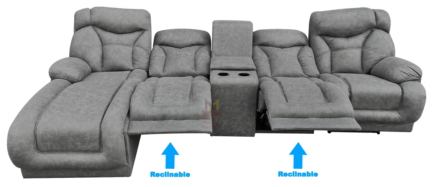 Sala Modular Con Reclinable Y Portavasos Mod. Hermes Mini (Marruecos Mini)