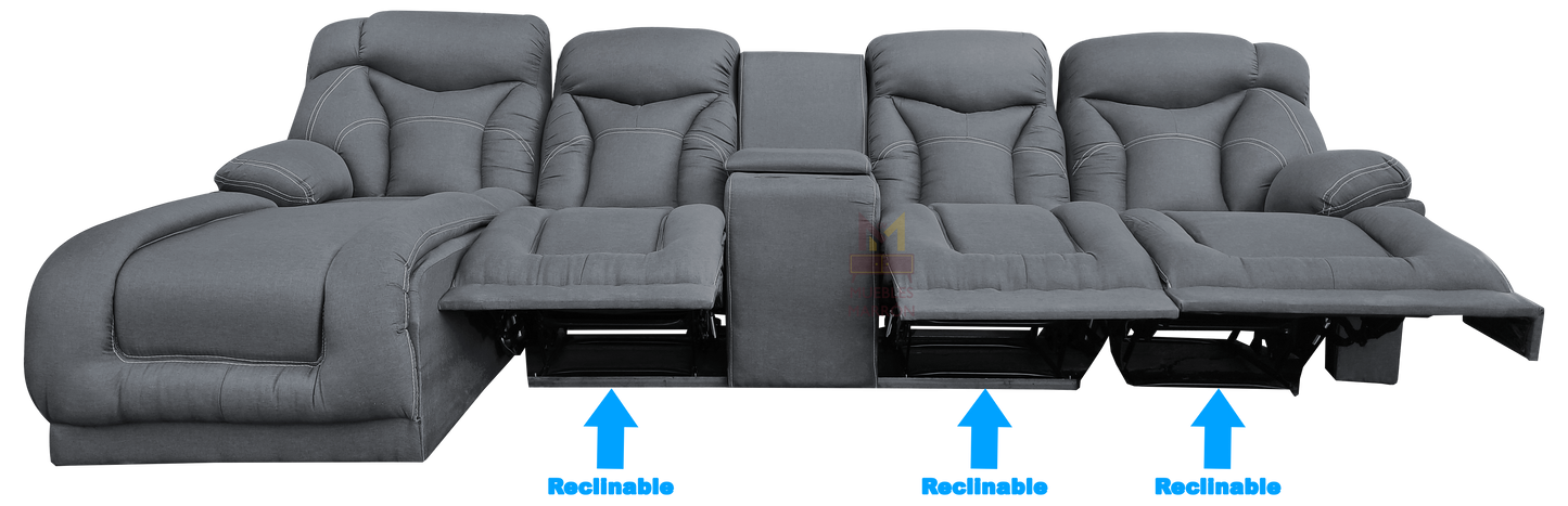 Sala Modular Con Reclinable Y Portavasos Mod. Hermes Mini (Marruecos Mini)