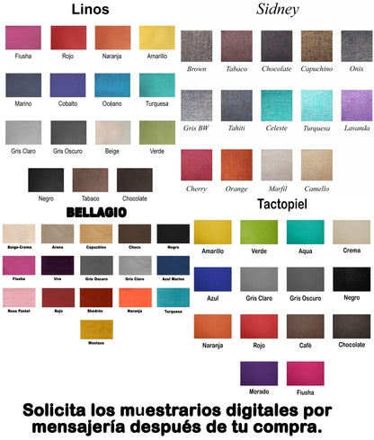 Cama Tubular Alta Tapizada Mod. Rayan Atlanta 8207