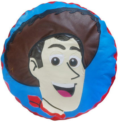 Sillón Infantil Puff Diseño Tipo Vaquero Woody Toy Story | Muebles Marrón