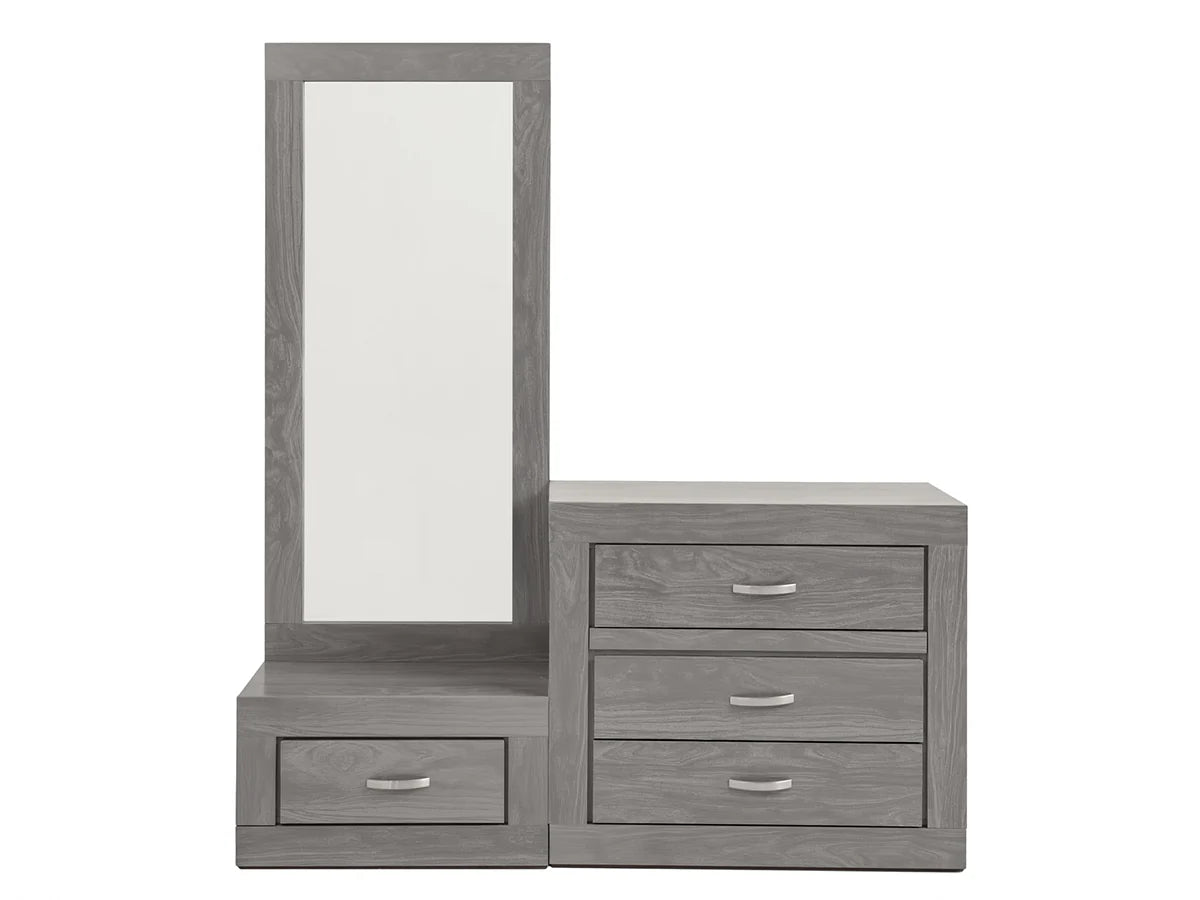 Recamara King Size Mod. Valentina, 5 Piezas Color Gris