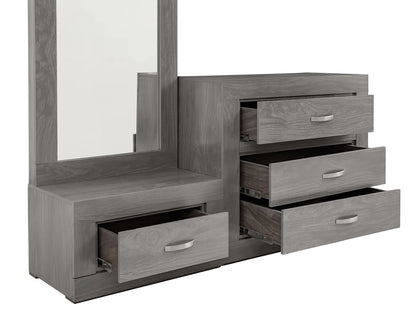 Recamara King Size Mod. Valentina, 5 Piezas Color Gris