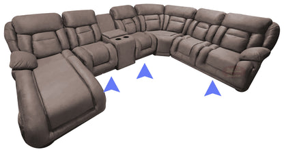 Sala Modular Esquinera con Reclinables Mod. Hermes - Francia