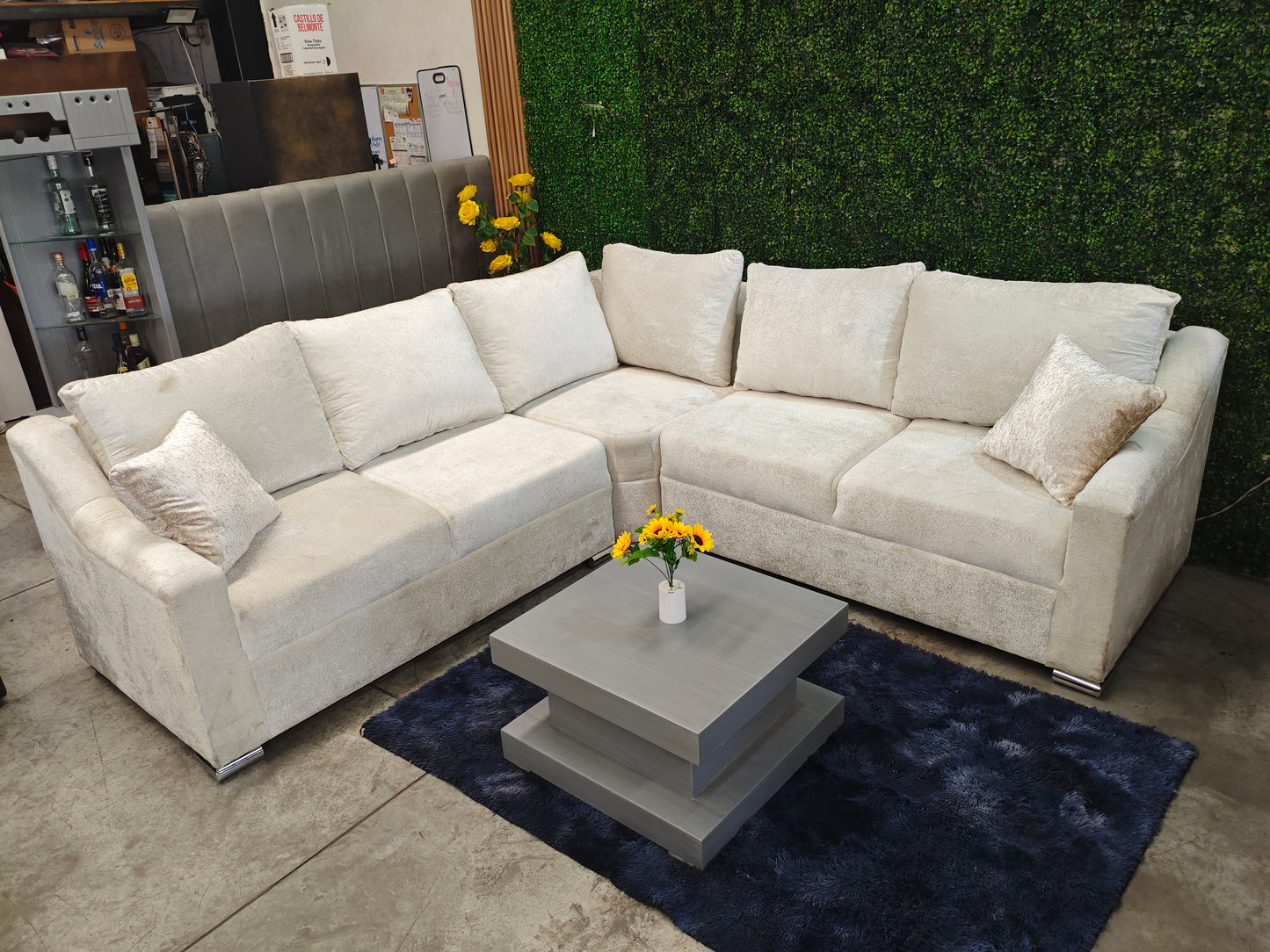 Sala Esquinera Mod. Selene, Incluye 6 Cojines