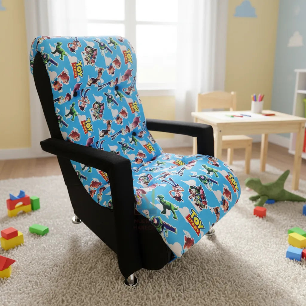 Sillón Infantil Con Brazos Mod. Mini Luis, diseños de personajes | Muebles Marrón