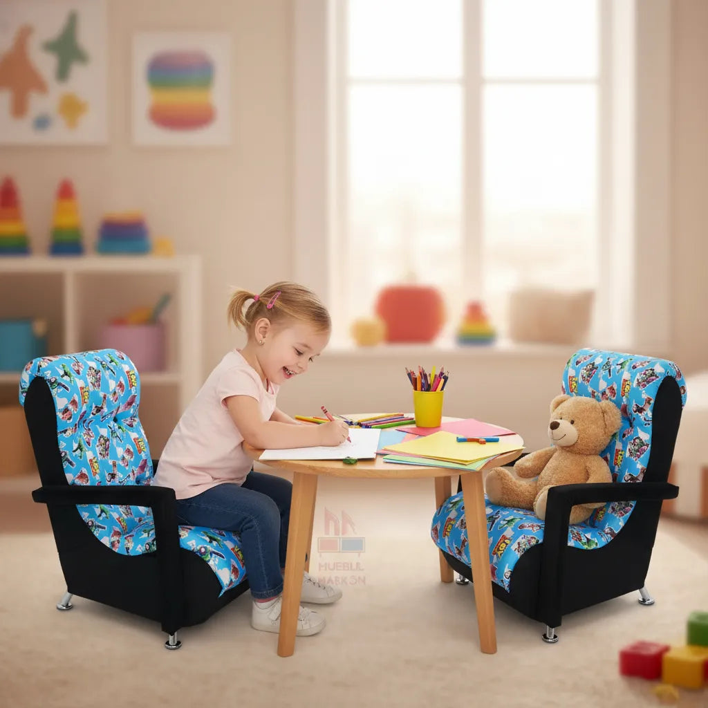 Sillón Infantil Con Brazos Mod. Mini Luis, diseños de personajes | Muebles Marrón