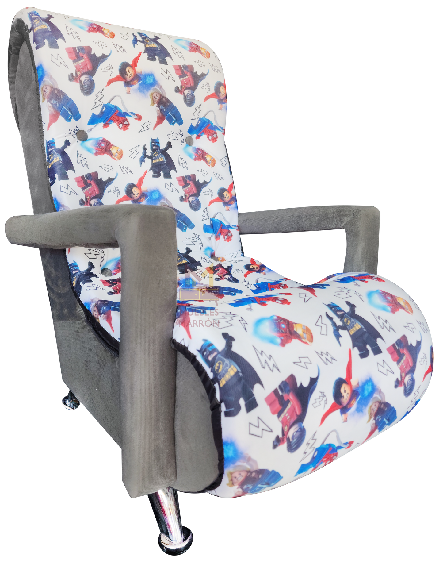Sillón Infantil Con Brazos Mod. Mini Luis, diseños de personajes | Muebles Marrón